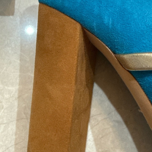 MALONE SOULIERS Women’s sandals mules NIRAH Size 6.5 Brown Blue Suede $899 - Picture 11 of 16